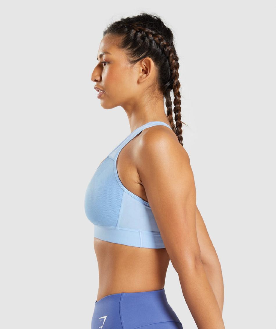 Sujetadores Deportivos Gymshark Ligeros High Support Mujer Azules | CO 2135XYU